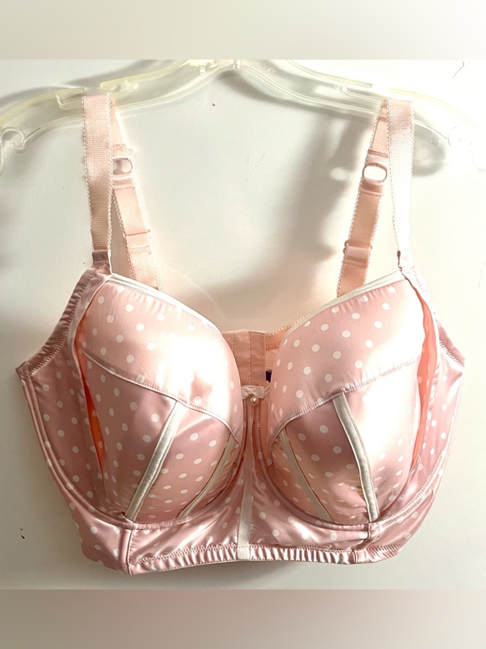 Parfait Pink Polka Dot Longline Bra – Size 34K (US) 💗 NWOT